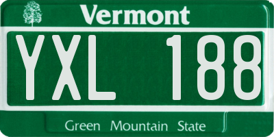 VT license plate YXL188
