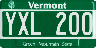 VT license plate YXL200