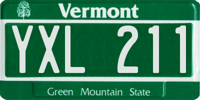 VT license plate YXL211