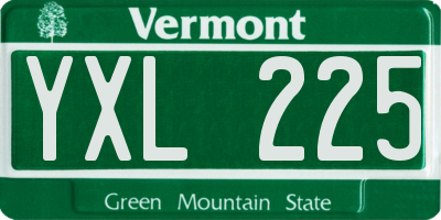 VT license plate YXL225