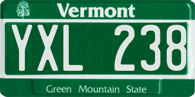 VT license plate YXL238