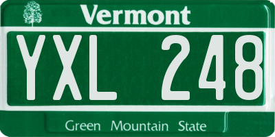 VT license plate YXL248