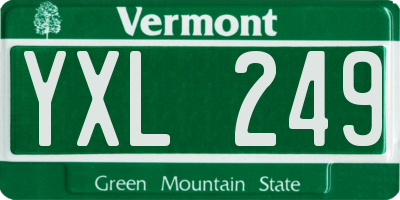VT license plate YXL249