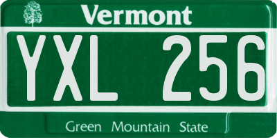 VT license plate YXL256