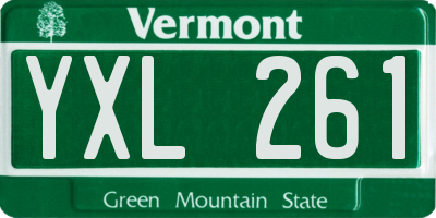 VT license plate YXL261