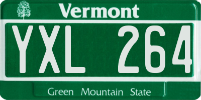 VT license plate YXL264