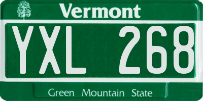 VT license plate YXL268
