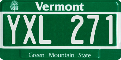 VT license plate YXL271