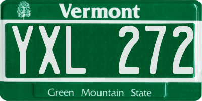 VT license plate YXL272