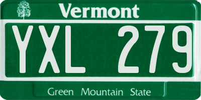VT license plate YXL279