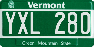 VT license plate YXL280