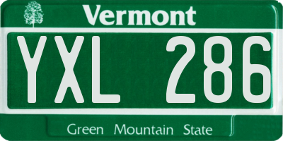 VT license plate YXL286