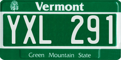 VT license plate YXL291