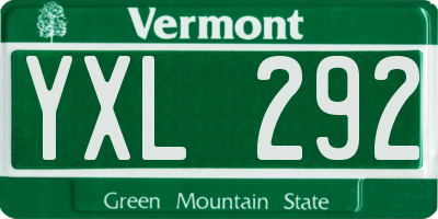 VT license plate YXL292