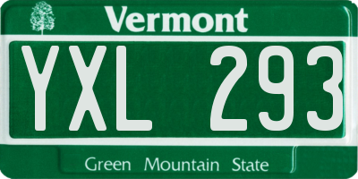 VT license plate YXL293