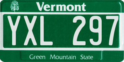 VT license plate YXL297