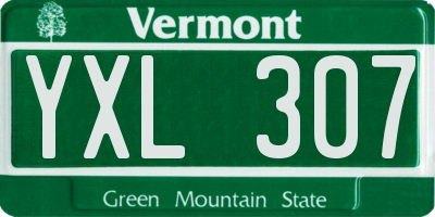 VT license plate YXL307