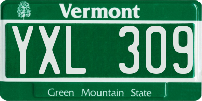 VT license plate YXL309