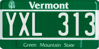 VT license plate YXL313