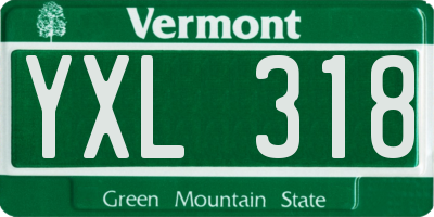 VT license plate YXL318