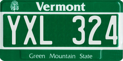 VT license plate YXL324