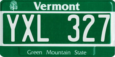 VT license plate YXL327