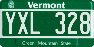 VT license plate YXL328