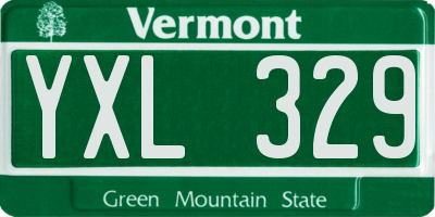 VT license plate YXL329
