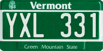 VT license plate YXL331