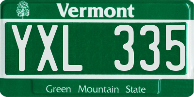 VT license plate YXL335