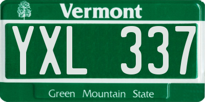 VT license plate YXL337
