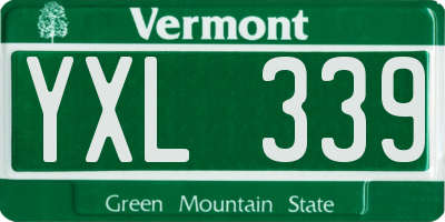 VT license plate YXL339