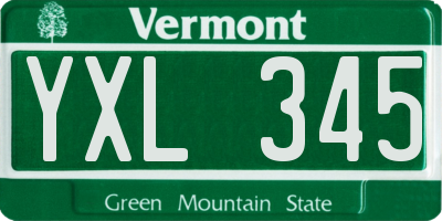 VT license plate YXL345