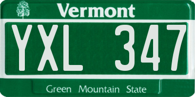VT license plate YXL347