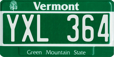 VT license plate YXL364