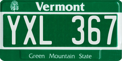VT license plate YXL367