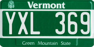 VT license plate YXL369