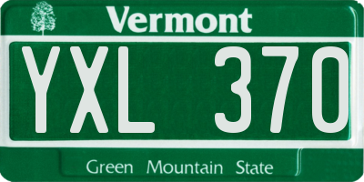 VT license plate YXL370