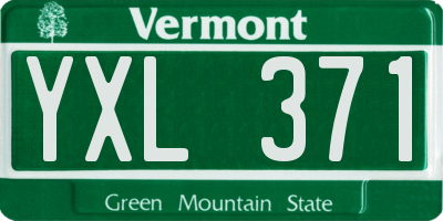 VT license plate YXL371