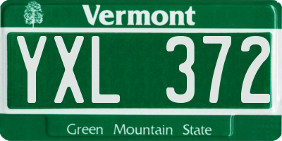 VT license plate YXL372