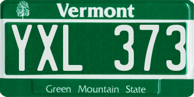 VT license plate YXL373