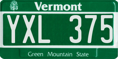 VT license plate YXL375