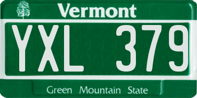 VT license plate YXL379