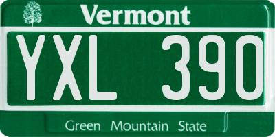 VT license plate YXL390