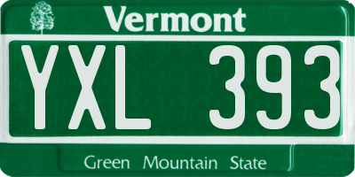 VT license plate YXL393