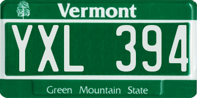 VT license plate YXL394