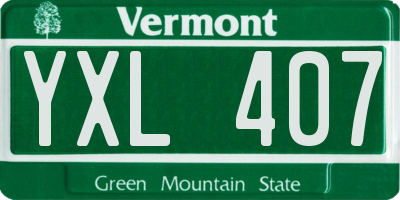 VT license plate YXL407