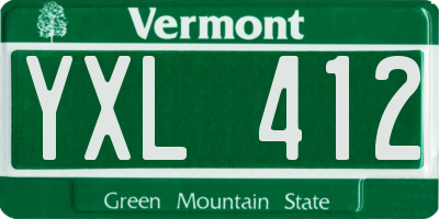 VT license plate YXL412