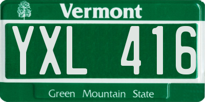 VT license plate YXL416
