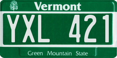 VT license plate YXL421